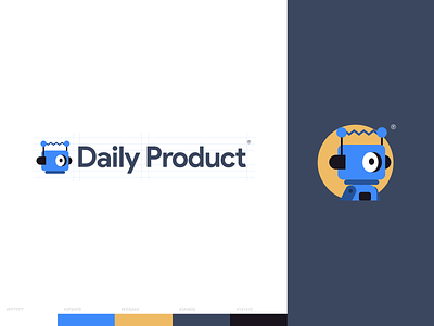 Daily Product Logo branding branding design design logo minimalist product robot startup typography