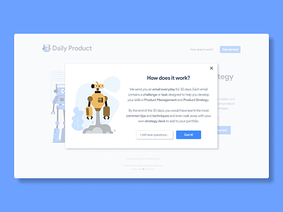 Daily Product Landing Page Pop-Up