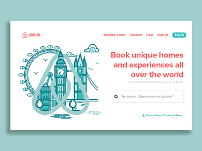 Airbnb Landing Page UI airbnb minimilist ui ux web design web dev website