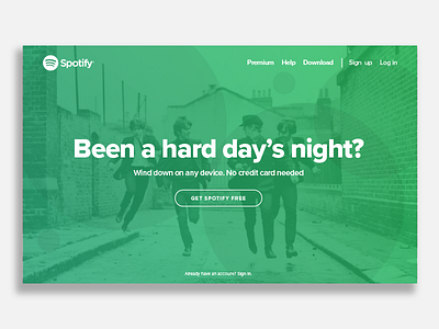 Spotify Landing Page UI