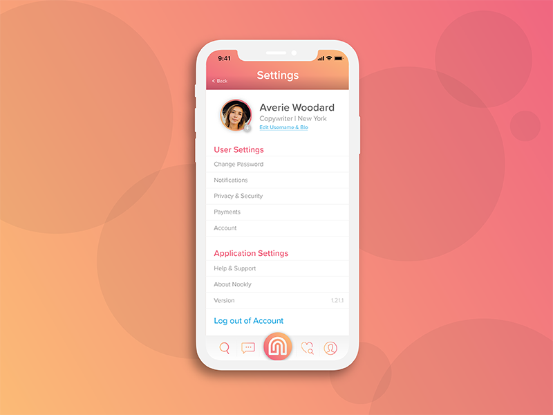 Nookly User Settings UI by Ben Paterson on Dribbble