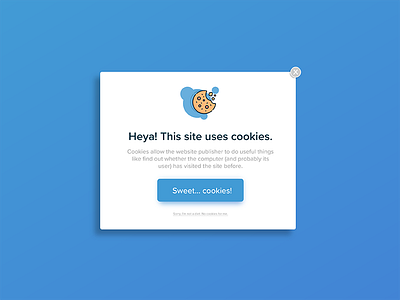 Cookie Pop-up/Overlay UI