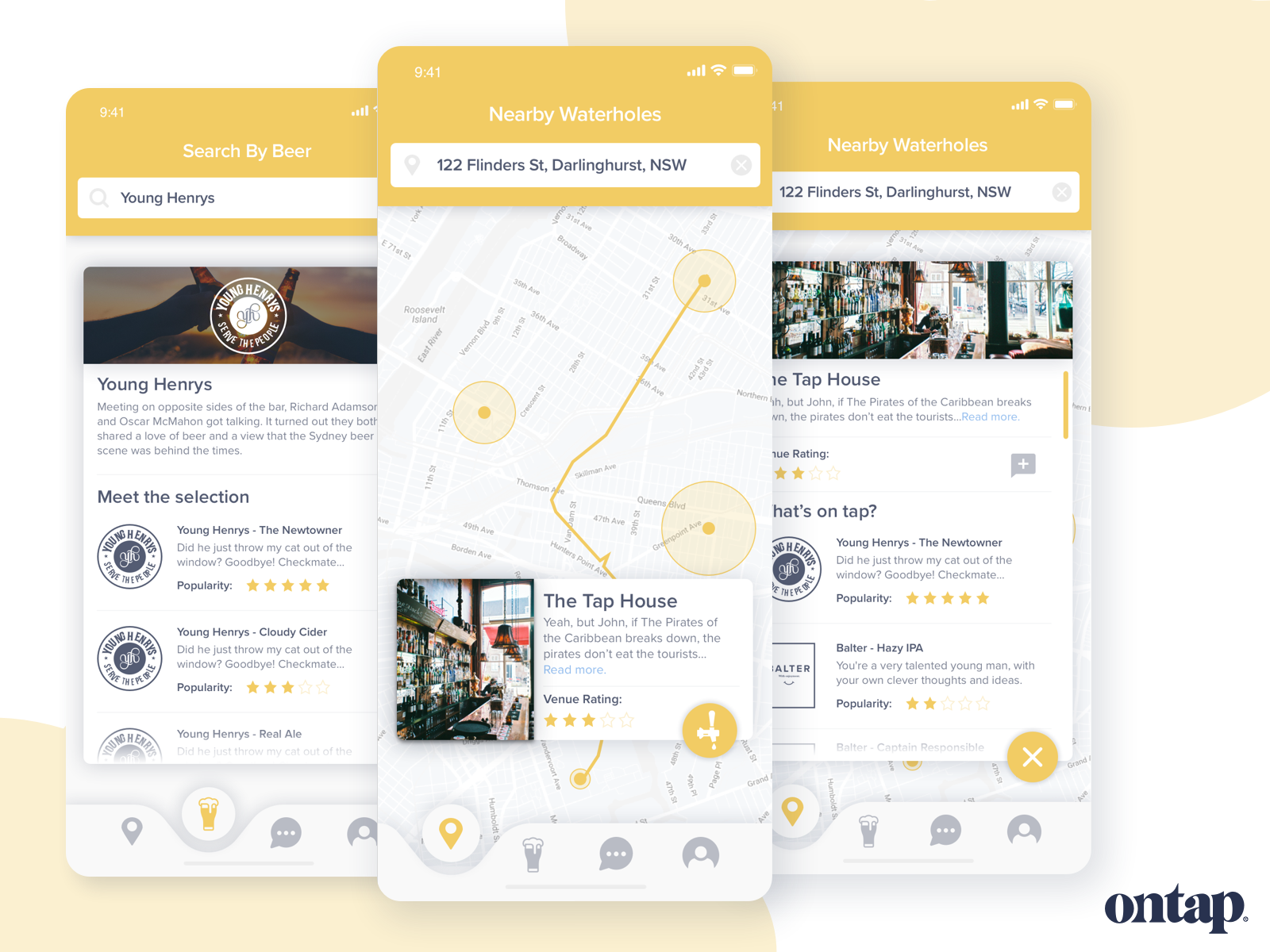 Ontap Mobile App Search Screens by Ben Paterson on Dribbble