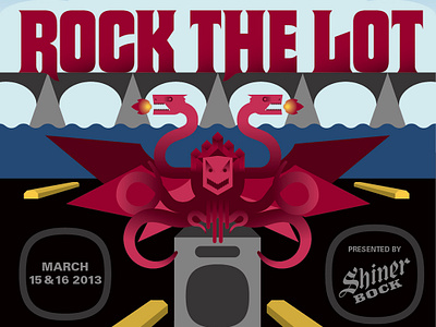 Austin-American Statesman – Rock The Lot poster illustration