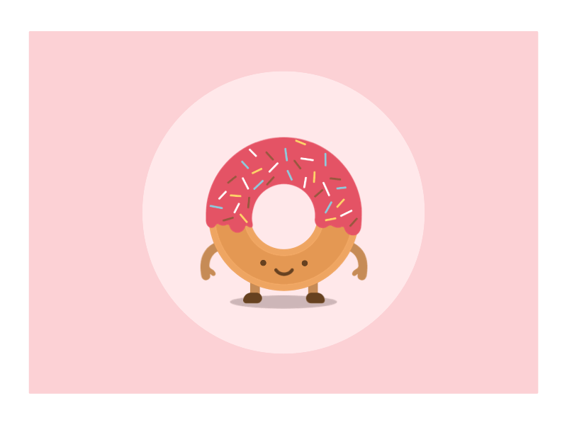 Kawaii Donut animation donut gif graphic kawaii pink principle sketch