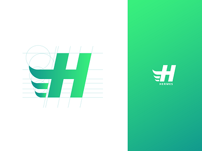 Hermes Logo Design brandidentity branding design h inspiration letter logo logodesign typography vector wings wingsbranding
