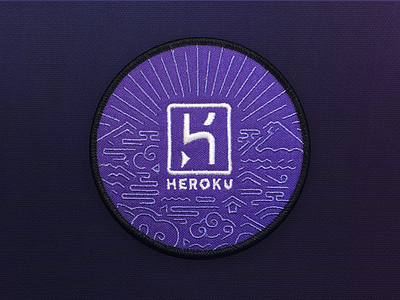 Badge embroidery heroku irl purple