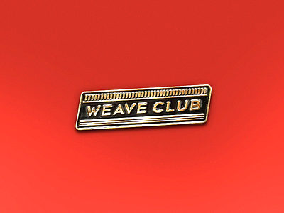 Weave Club ----- club enamel gold pin weave ||||||