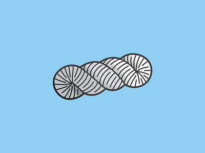 Skein enamel illustration pin skein tight curls yarn