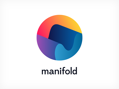 Manifold circle color gradient logo manifold neon