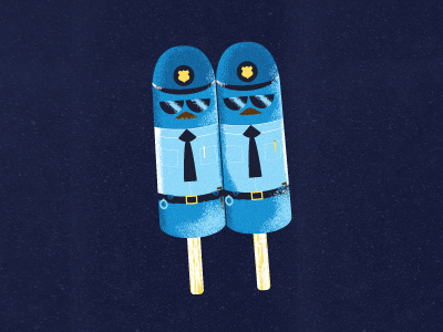 Copsicle blue cop popsicle pun shirt design t shirt threadless