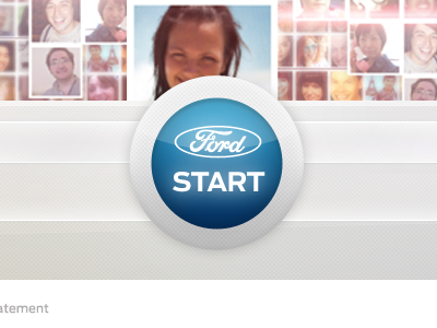 Start button blue button ford round start ui