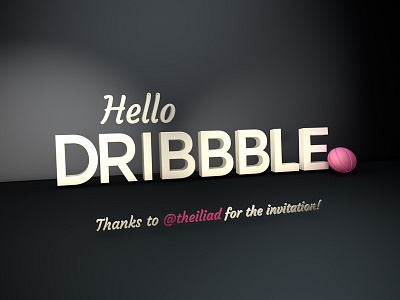 Hello Dribble :) 3d art color creative design illustration