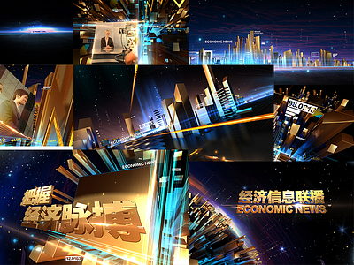 CCTV Economic Channel "Economic News Network" column title 3d chinese design graphic design logo motion graphics