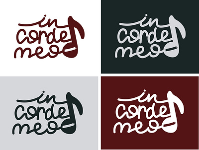 logo "in corde meo" choir colors illustration illustrator logo music note typography vector