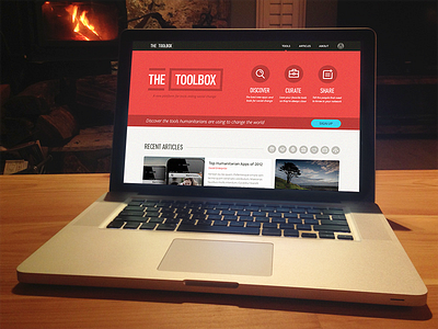 The Toolbox | Homepage app homepage icon iconography toolbox web website
