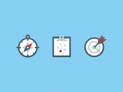 Strategic Planning Illustrations clipboard compass icon illustration target
