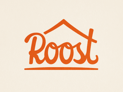 Roost Home Design branding hand drawn home house logo mark roost type typography