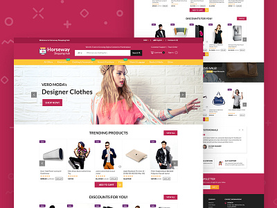 Horseway Shopping Hub ecommerce homepage online shop shop shopping store ui ux web design website women fashion