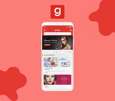Ganga Andrid App ecommerce home screen online shop online store product ui ux