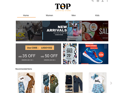 Clothing sales shopping site