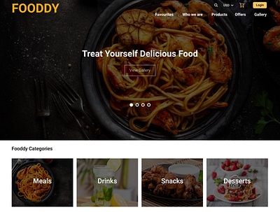 Foody - Restaurant design food web restaurant ui