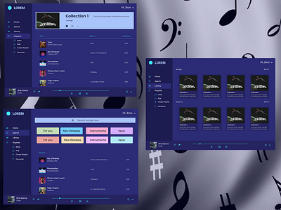Song app-Lorem listening music song spotify ui