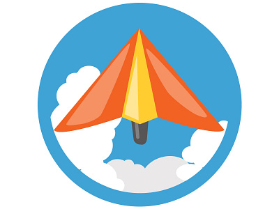 Hang Glider app badge fun graphic design hang gliding ui ux