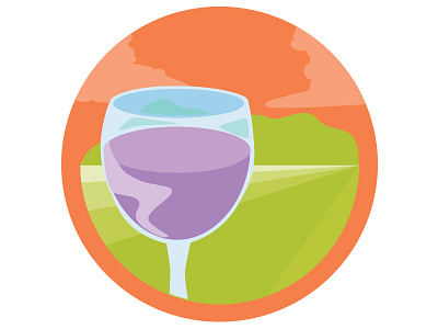 Wine badge booze drink glass graphic design illustration ui ux web design wine