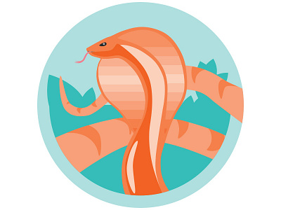 Cobra Icon badge cobra graphic design icon illustration reptile snake ui ux web design