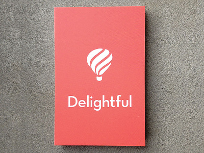 Delightful Card business card graphic design hot air balloon logo typography