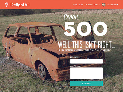 Error 500 broken car delightful error 500 graphic design ui ux