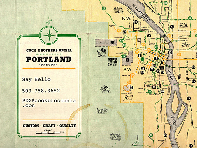 Cbo Map branding contact map old oregon retro vintage