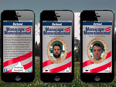 App Mock up app iphone manscape manvitational ui ux