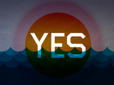 Yes graphic design typography water yes