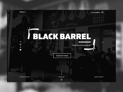 Barbershop BlackBarrel Redesign app design landing page web design