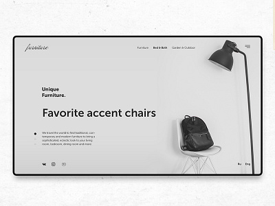 Concept Favorite Accent Chairs animation app branding design icon illustration landing page typography ui ux web web design анимация брендинг веб дизайн вектор дизайн икона иллюстрация приложение