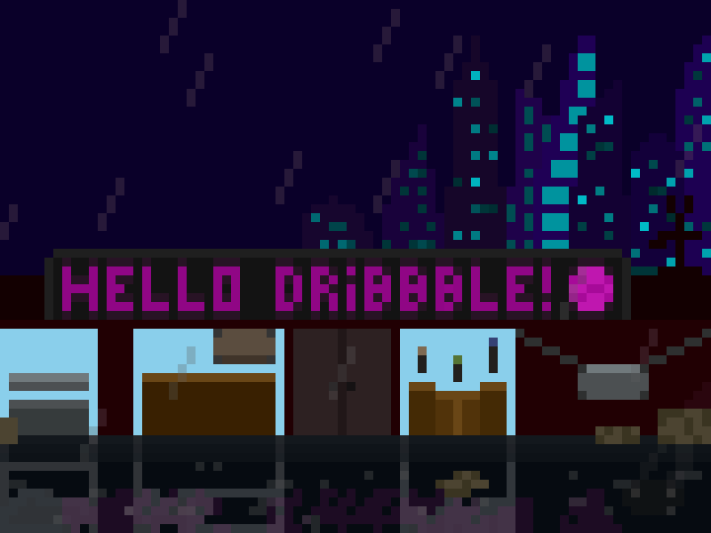 Hello Dribbble! animation design pixel animation pixel art