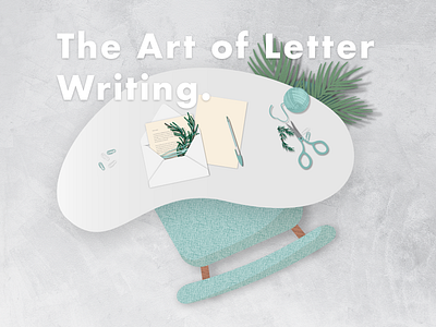 Writing Letters diy illustration interior landing page letter mail