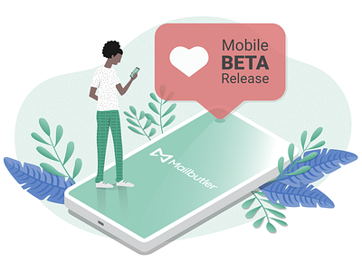 Mobile Beta release beta branding illustration mobile plants