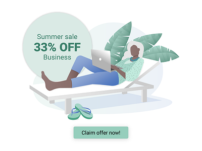 Summer Sale branding email illustration landing page sale summer ux