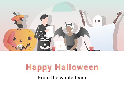 Happy halloween branding halloween illustration newsletter office party socialmedia vector