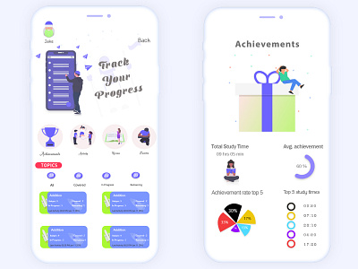 Students Activity and Progress Track activity app concept app design concept designer interaction design students track ui ux user experience design user interface ui