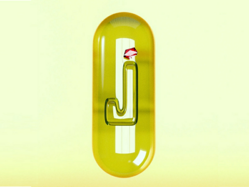 J Capsule #36daysof lettering adobe illustrator typography dimension logo letter digital design c4d 3d 36daysoftype capsule letter j j