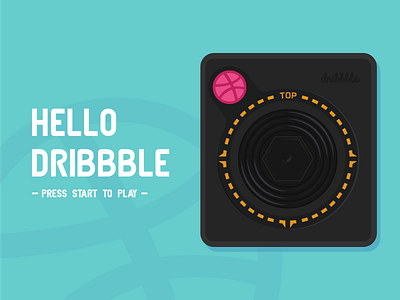 Hello Dribbble! atari controller debut dribbble games play video games