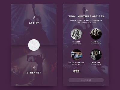 Music Live Streaming App app ios live mobile music streaming ui ux