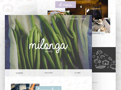 Milonga Landing Page design food landing page menu site ui web website