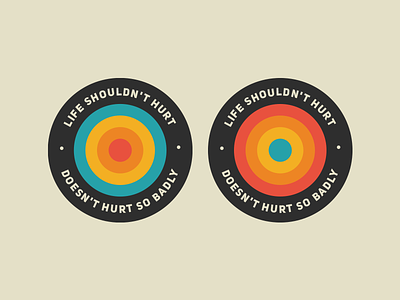 The Flight of Apollo circle colors flat simple sticker text vector
