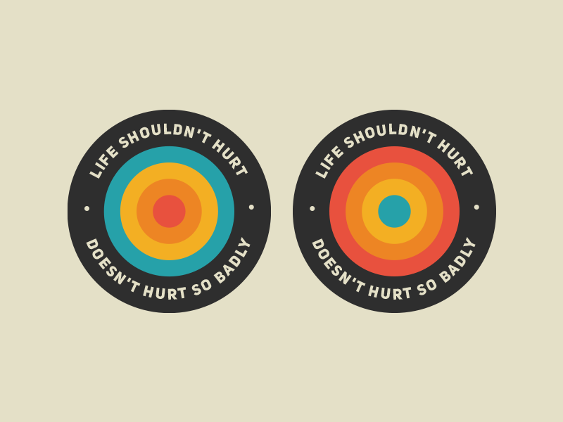 The Flight of Apollo text simple vector flat circle colors sticker