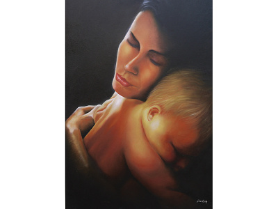 Mother And Baby oil painting oil painting